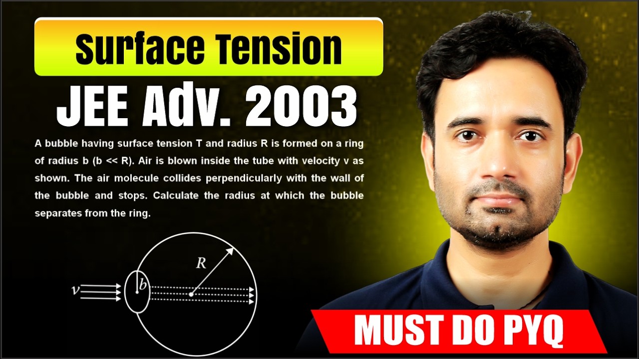 Surface Tension PYQ That Teaches Real Concepts | JEE Advanced
