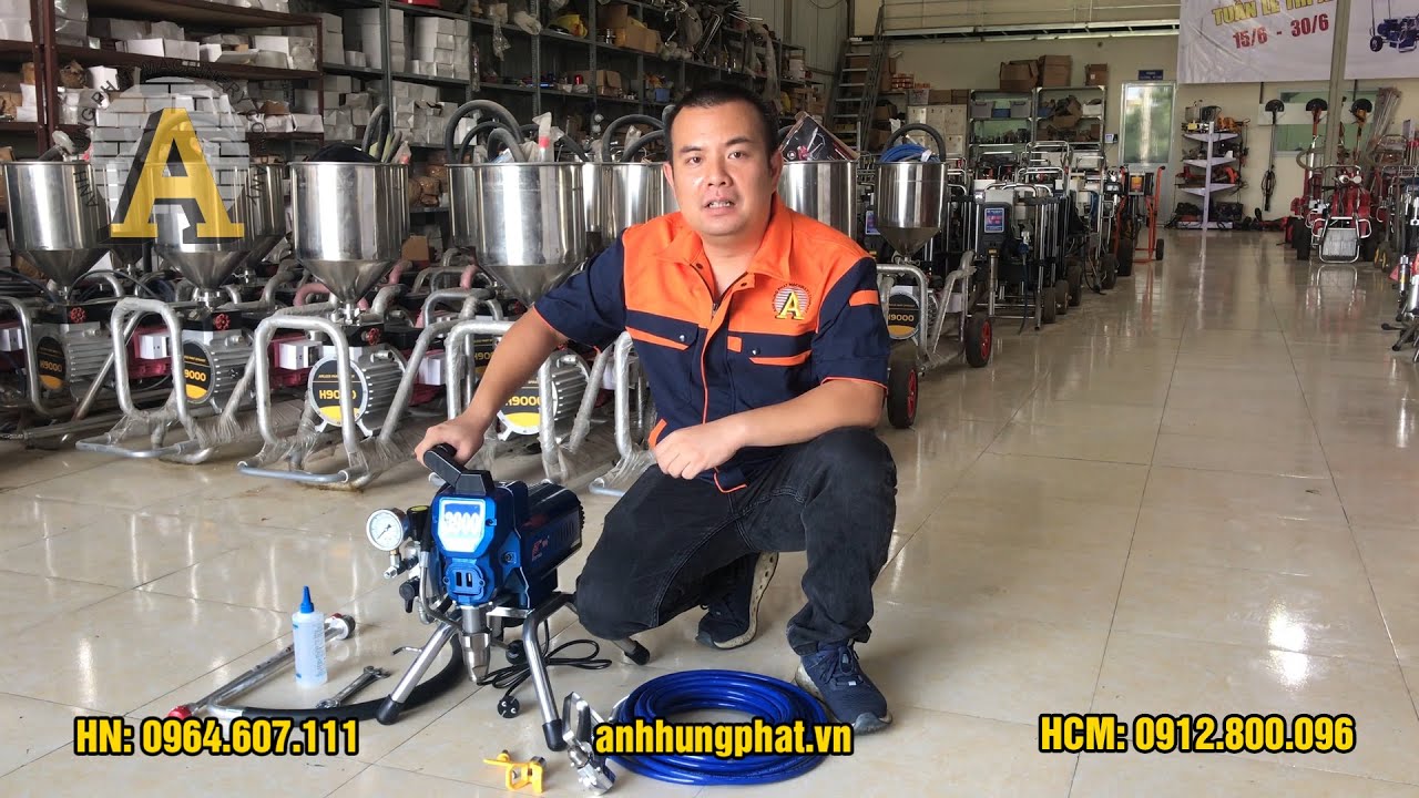Hướng dẫn sử dụng máy phun sơn AHP-3900, Máy phun sơn nước, Sơn dầu