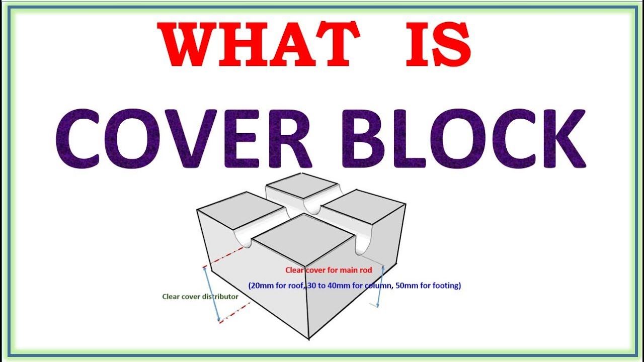 What is Cover block?/ RCC reinforcement/ COLUMNS, SLABS, FOOTINGS