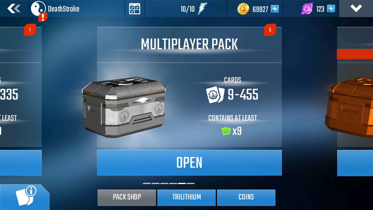 Opening 7 packs at once and reaching gold league- NOVA LEGACY