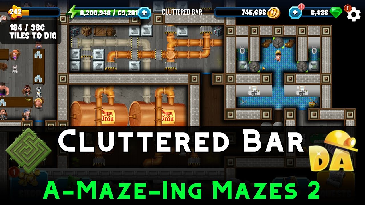 Cluttered Bar | A-Maze-Ing Mazes 2 #1 | Diggy's Adventure
