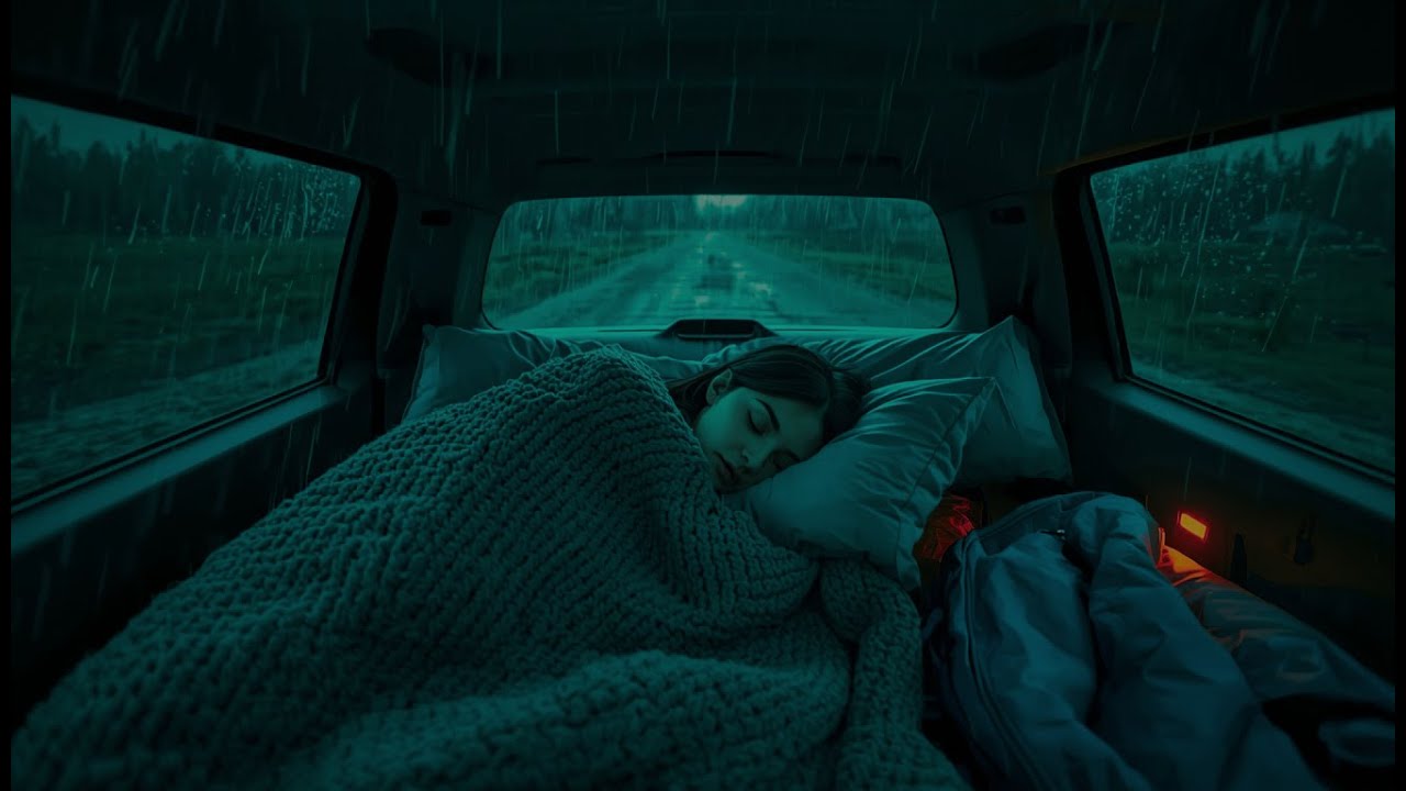 Stop Overthinking Tonight with Heavy Rain & Thunder on Car in Wild Storm at Night