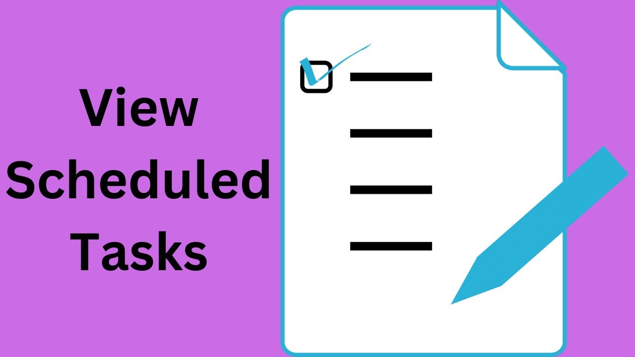 How to View Scheduled Tasks in Windows | Windows Server 2016
