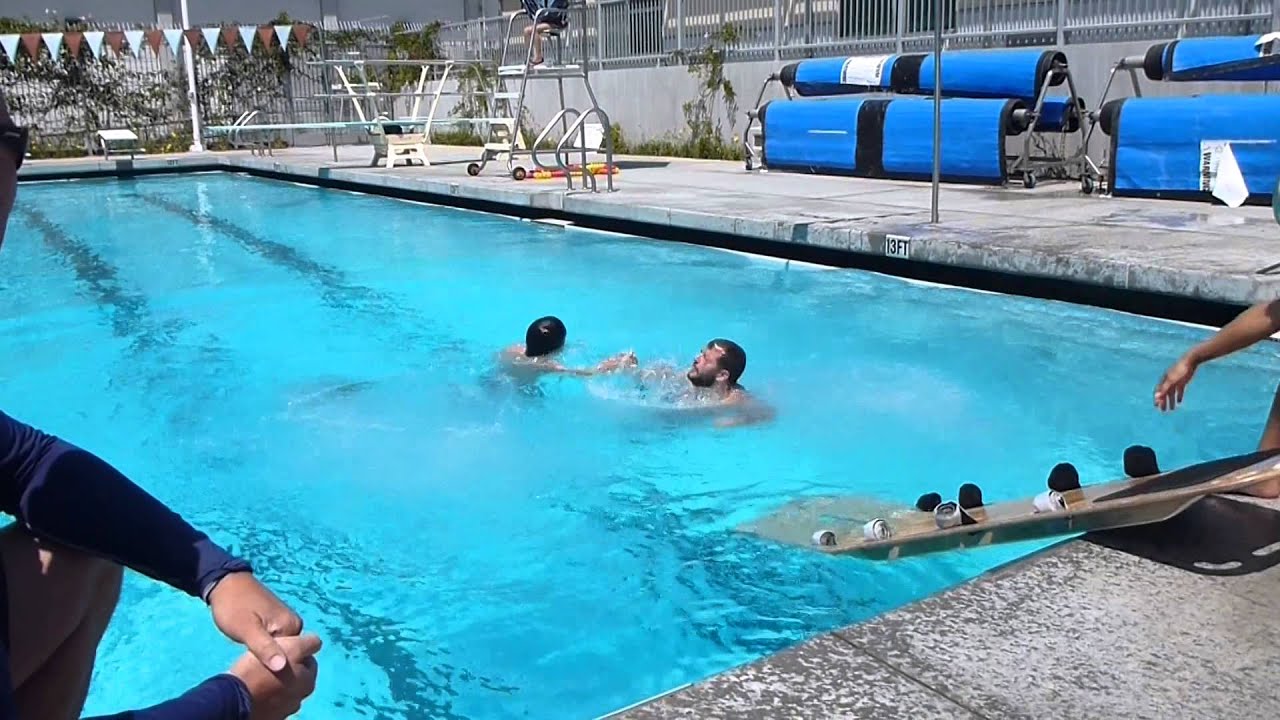 Lifeguarding Drill: Extrication 3-Person Removal, Deep Water, Victim Fully Submerged