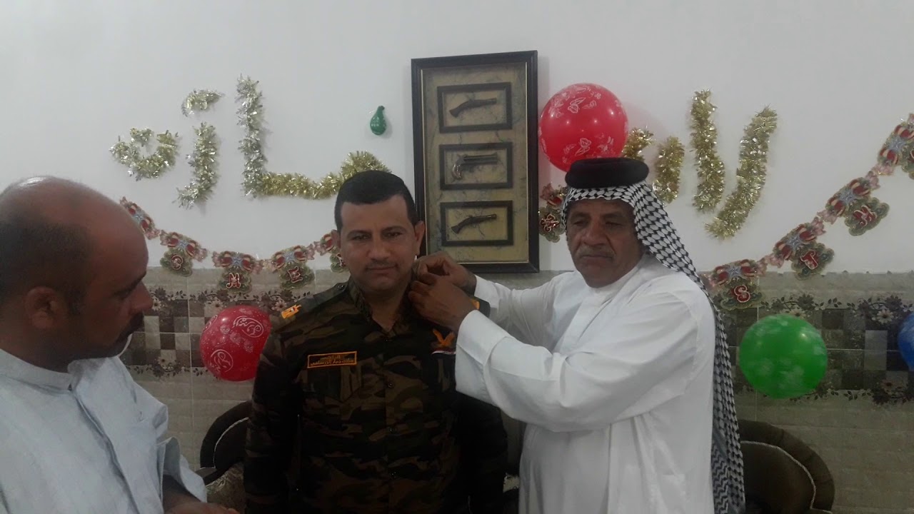 تتويج قرة عيني ولدي مازن جبار الزركاني رتبةرائد حفل مصغر الله يحفظك ويسعدك ويبارك بعمرك