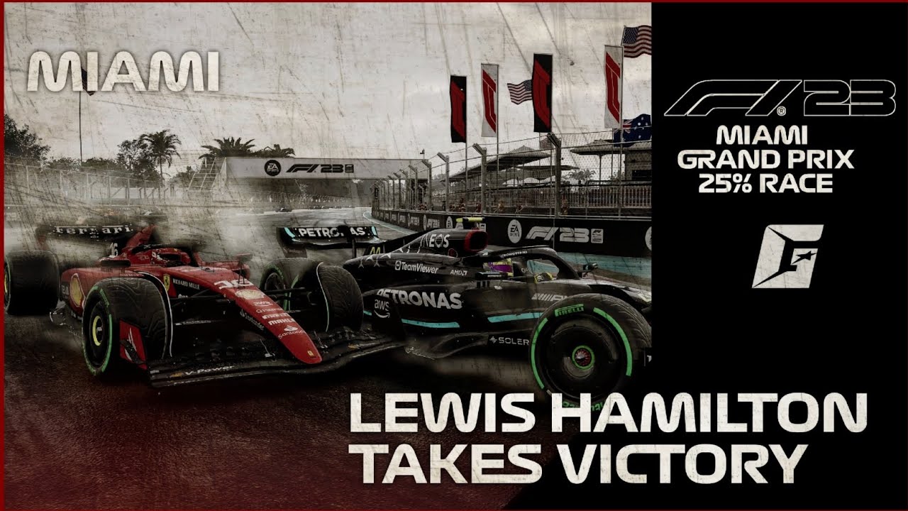 F1 2023 GAME | 25% Race Miami - Lewis Hamilton | PS4 Gameplay