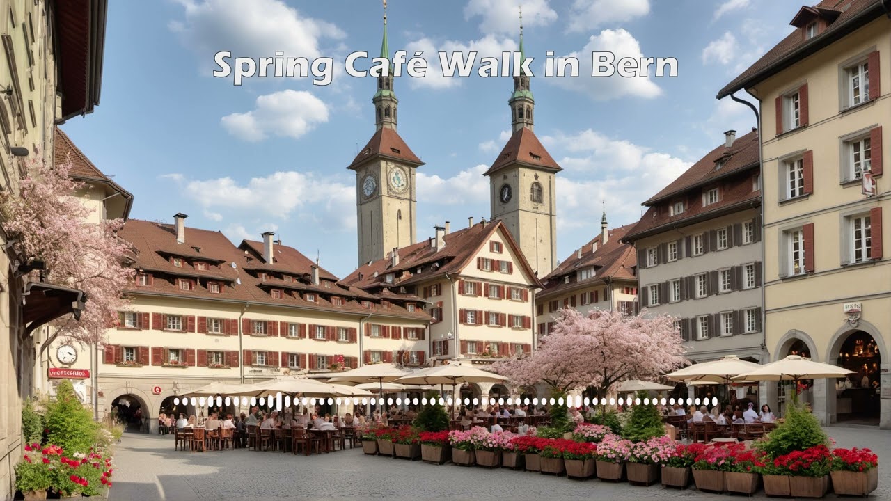 Spring Caf&eacute; Walk in Bern | Lo-fi Chill Beats for Spring Study & Relaxation