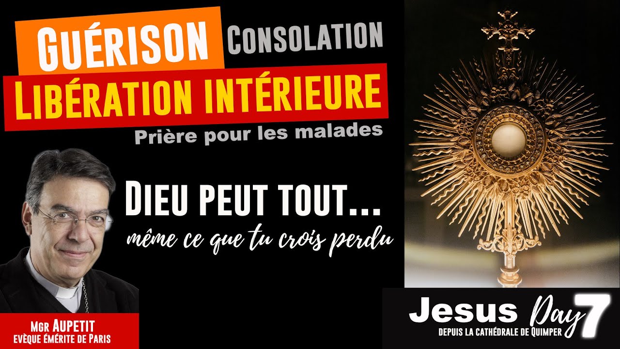 Intercession et prière pour la guérison avec Mgr Aupetit. Jesus Day 7 à Quimper