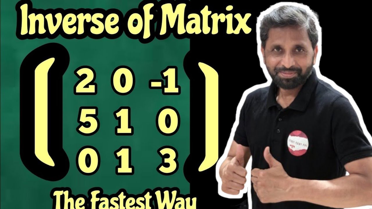 Inverse of a 3 by 3 Matrix | The fastest way 