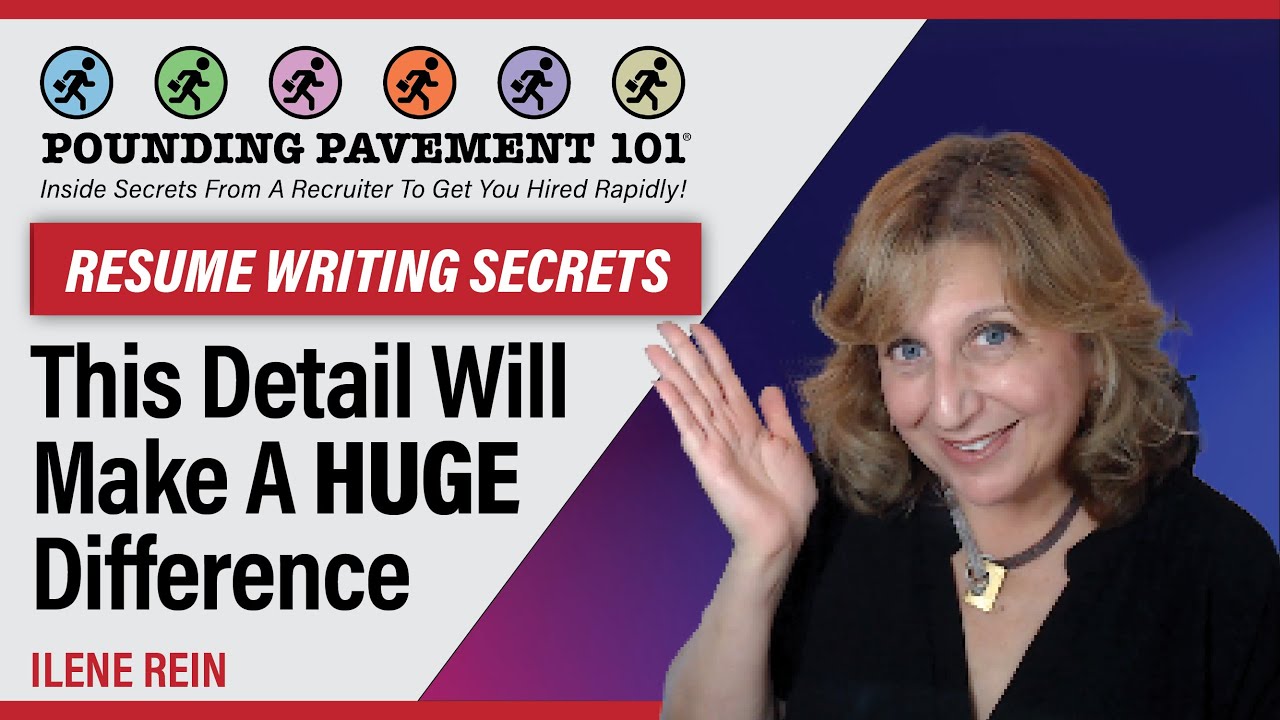 RESUME WRITING SECRETS:  This Detail Can Make A HUGE Difference