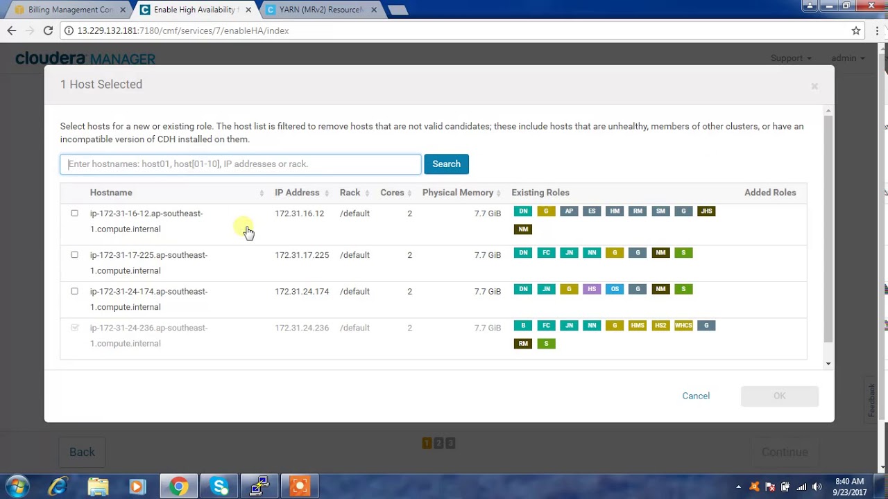 Implementation Resource Manager High Availability using Cloudera Manager