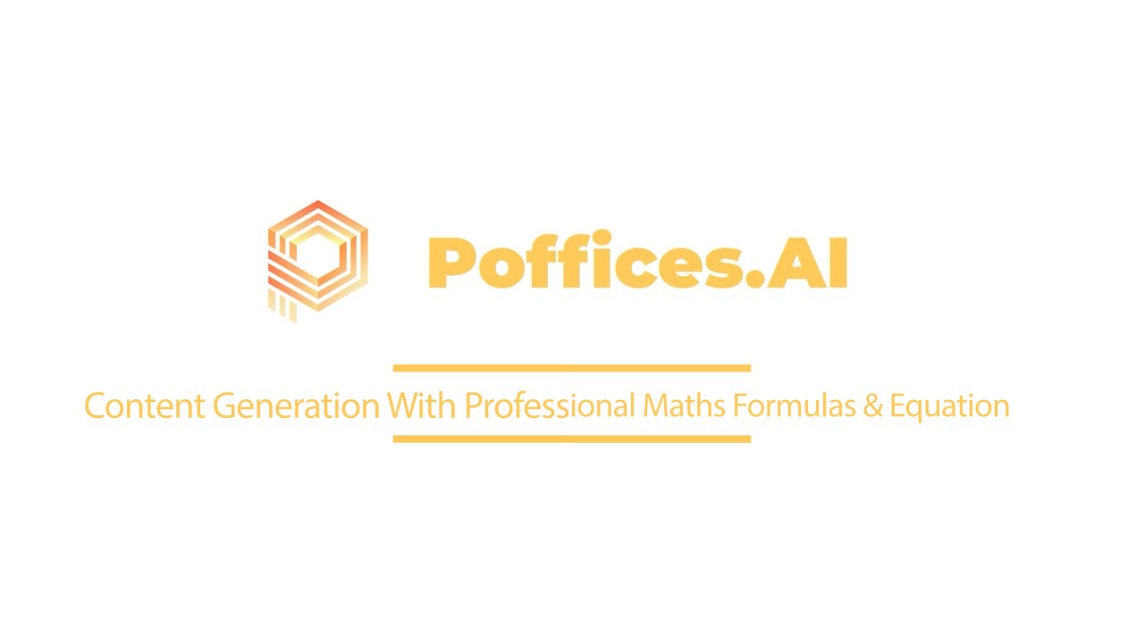 Poffices.AI - Content Generation with Professional Maths formula & Equation