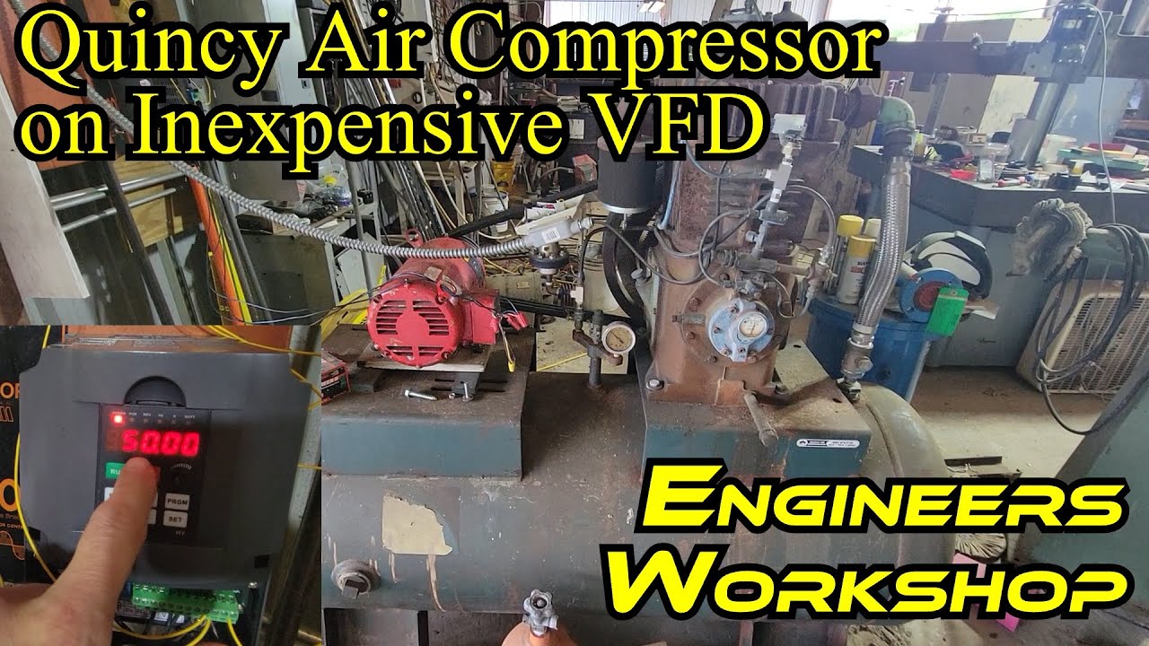 Quincy Air Compressor on Inexpensive VFD