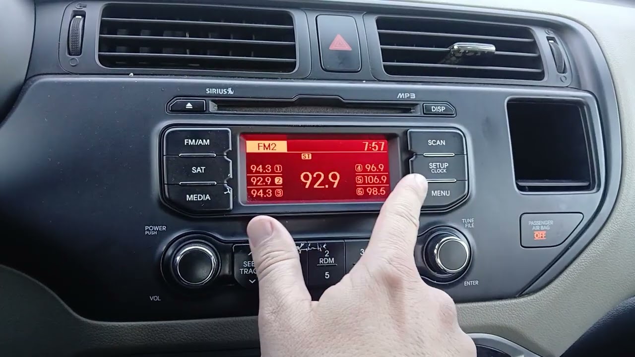 How to Change Language to English, Spanish, or French in a Kia Rio (2012–2017)