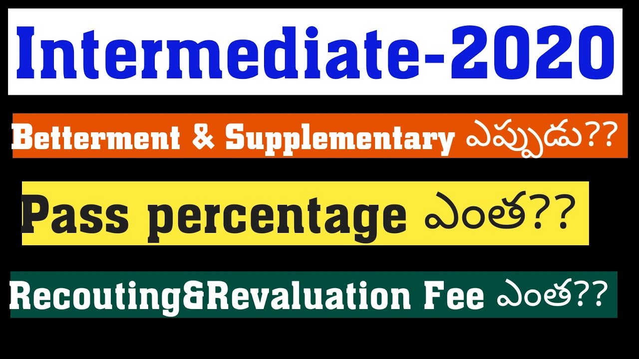 Intermediate 1st year &2nd year supplementary and Betterment exams 2020 @Trilokya6600