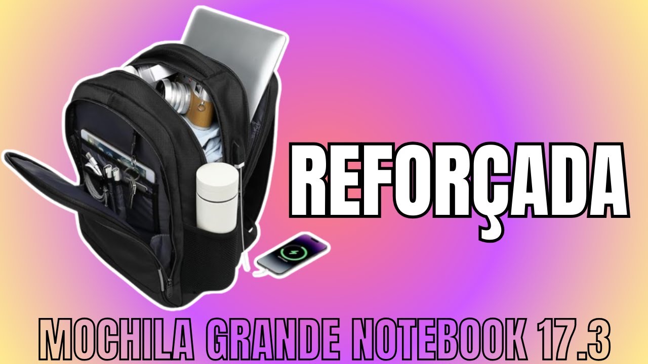 Mochila Grande para Notebook 17.3: Mochila grande, robusta, mas ao mesmo tempo discreta e elegante!