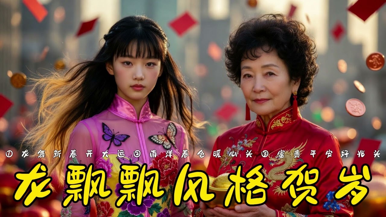 456.龙飘飘风格贺岁专辑 | 🎵 贺岁三部曲：1. 《龙舞新春开大运》盛世瑞龙 · 万象更新.2. 《南洋春色暖心头》怀旧乡音 · 暖心春意.3. 《富贵平安好兆头》吉星高照 · 岁岁平安