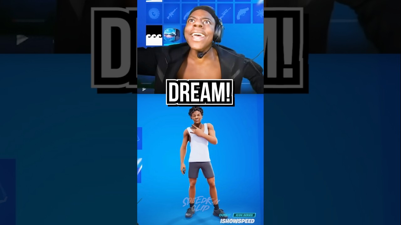 IShowSpeed React to his Skin in Fortnite!😆