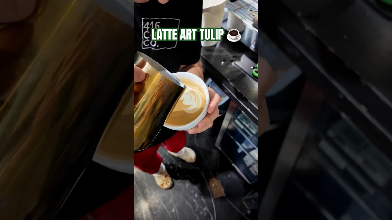 Pouring a beautiful latte for one of our guests in Grimsby ❤️☕️ #barista #homebarista #latterart