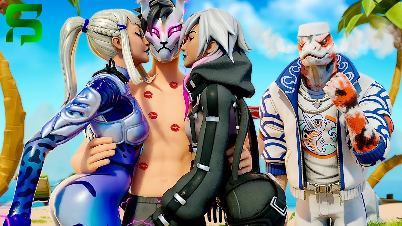 Girls Can't Stop KISSING Stray... Fortnite