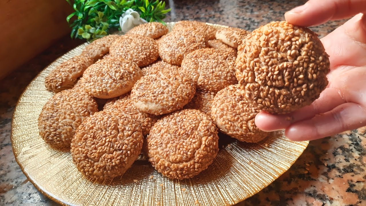 غريبة الزنجلان بالزهر ‼️حلوة من الزمن الجميل بلا بيض إقتصادية بنينة وهشيشة  كذوب في اليد قبل من الفم