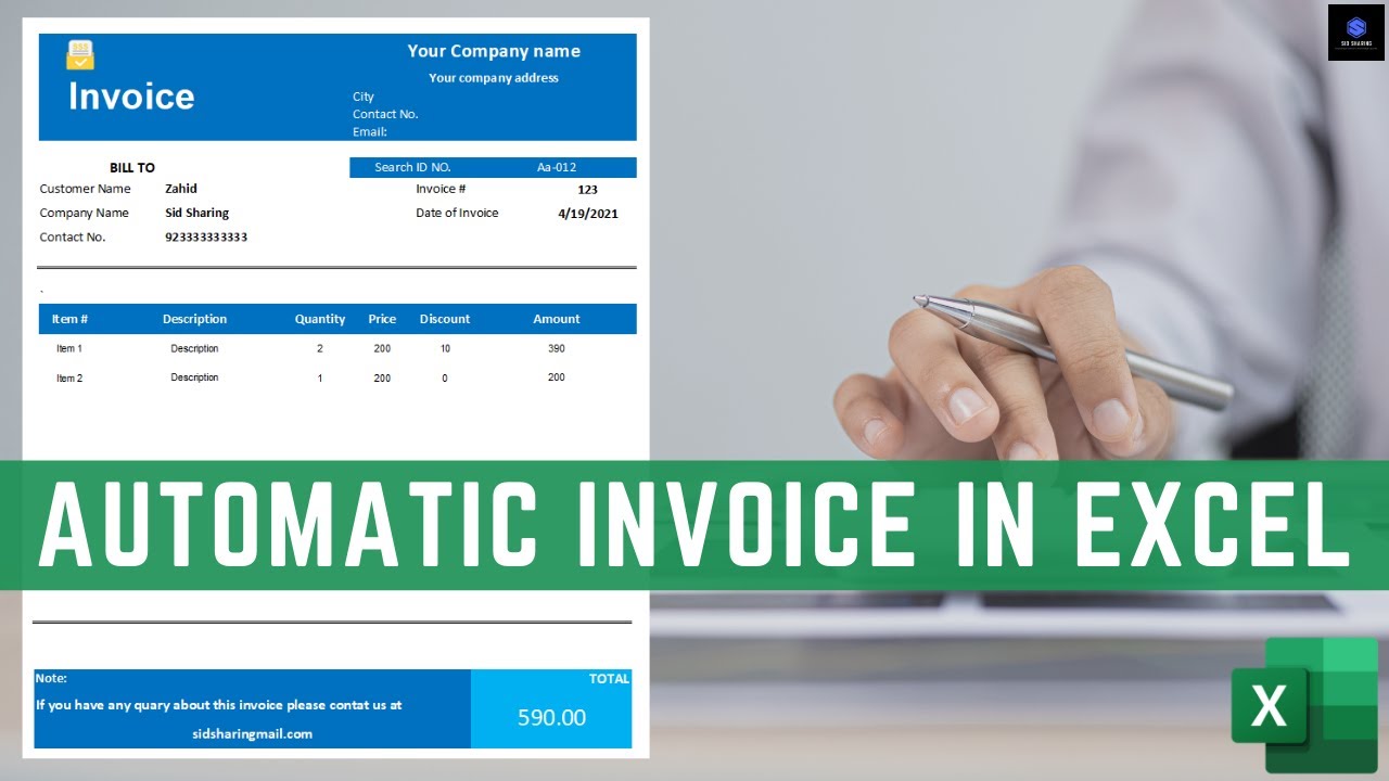 ✍ Creating Professional Invoice in Excel 📈