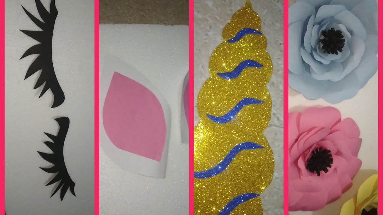 PART-2 (final part)  DIY- unicorn🦄 lashes, ears and horn