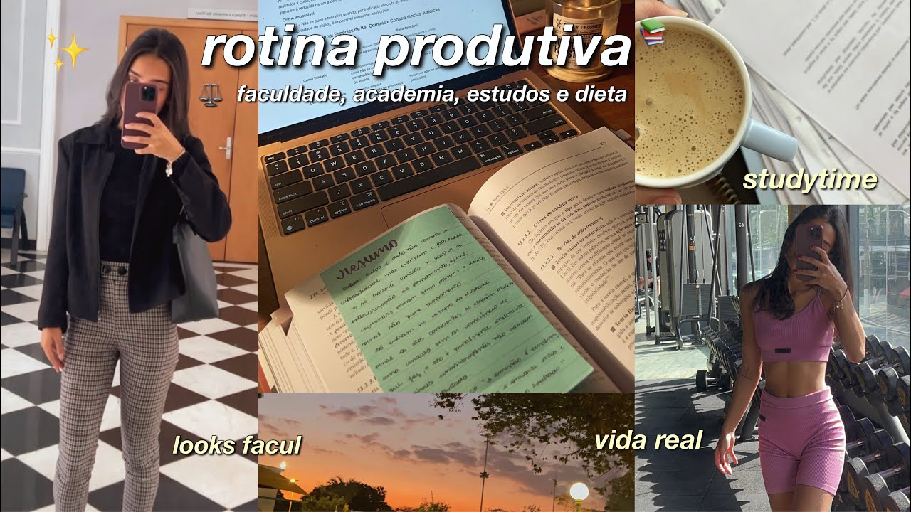 minha ROTINA PRODUTIVA | uma semana comigo, treinos, estudos, faculdade... 📚✨