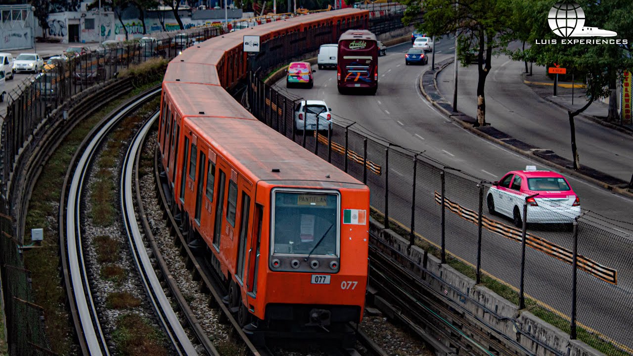 TRENES DE LA LÍNEA 5 DEL METRO DE LA CIUDAD DE MÉXICO EN EL  EXTERIOR