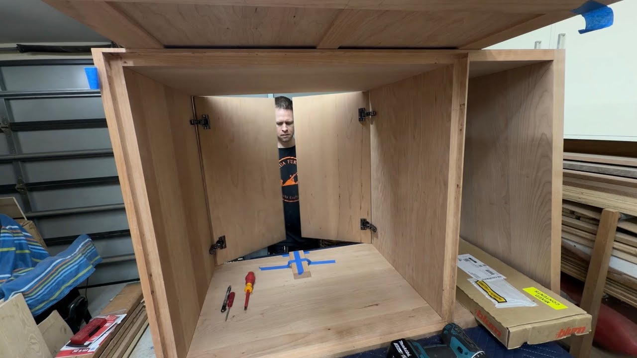 Building a Japanese Whiskey Cabinet from Solid Cherry - Part 11: Doors with Blum soft close hinges
