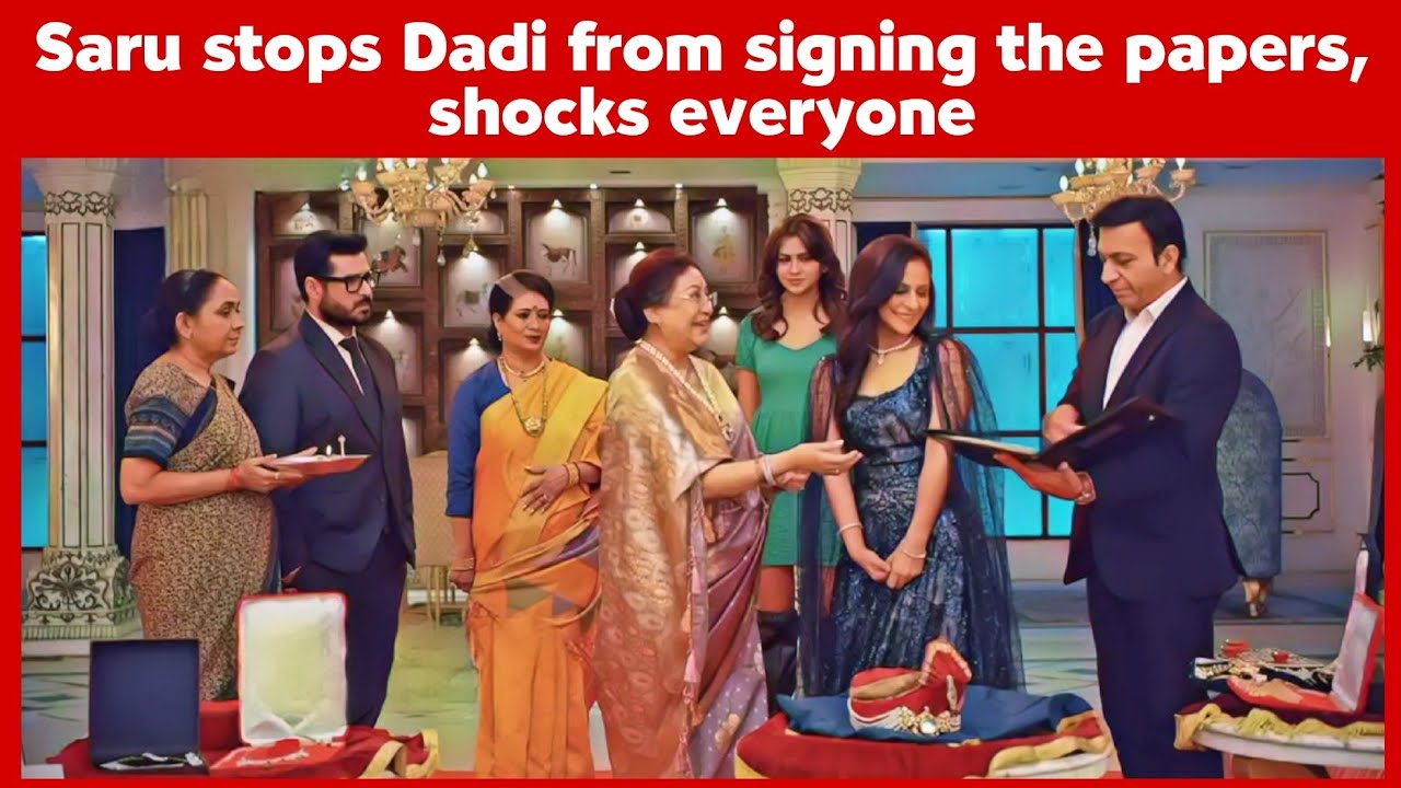 Saru | 19 January Promo | Saru stops Dadi from signing the papers, shocks everyone