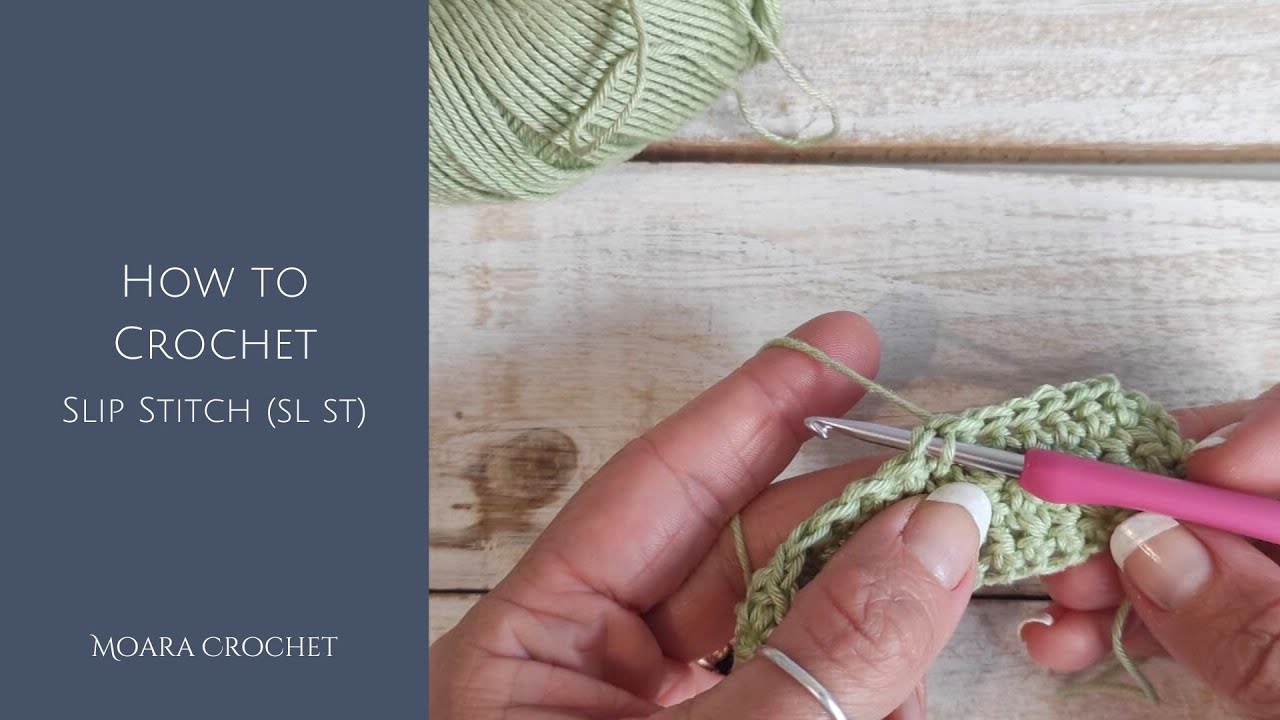 How to Slip Stitch (sl st) Crochet with Moara Crochet #howtocrochet #crochetstitch #crochet