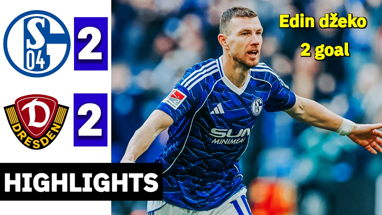 FC Schalke 04 - SG Dynamo Dresden 2-2 Highlights - Edin Džeko Goal | 2. Bundesliga 2025/26