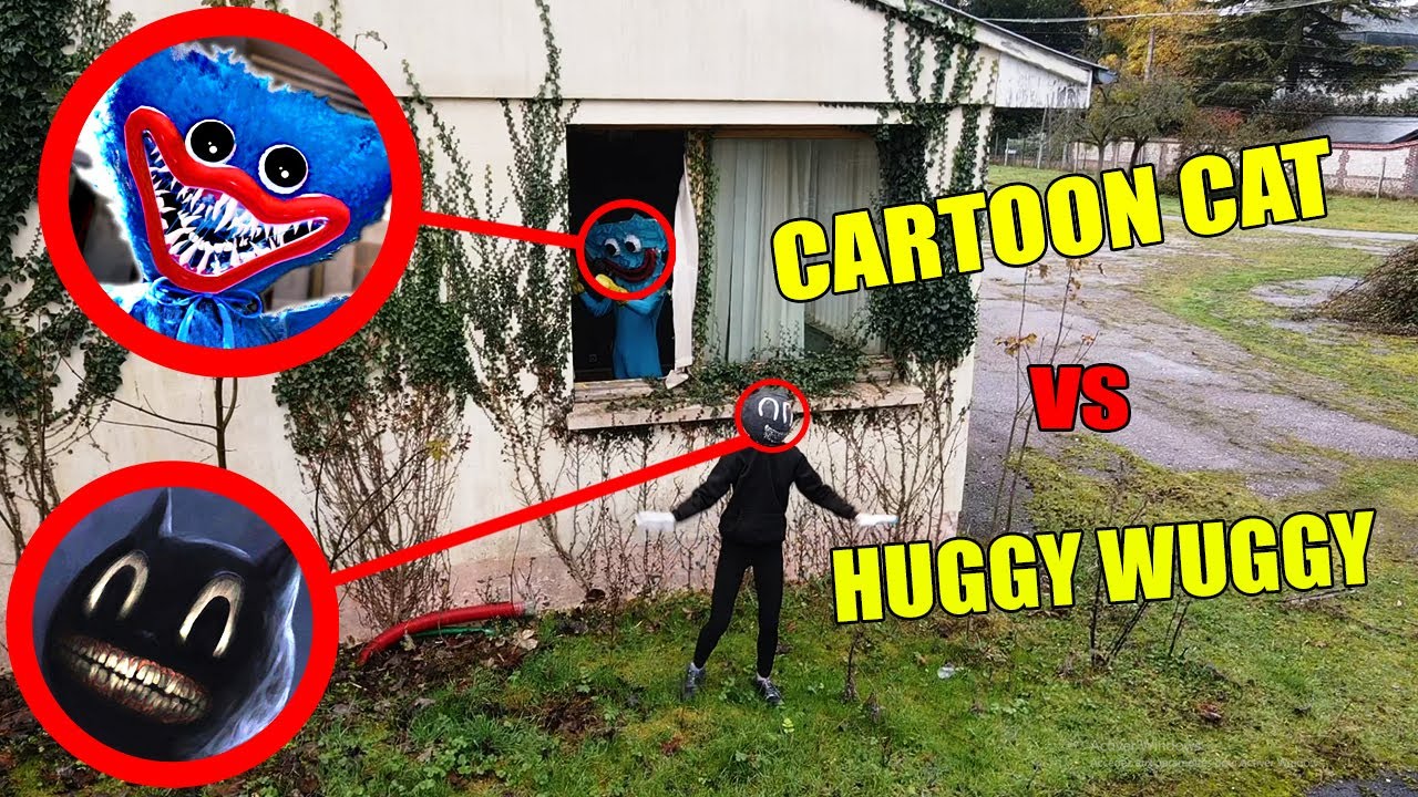 NOTRE DRONE TROUVE CARTOON CAT ET HUGGY WUGGY DU JEU POPPY PLAY TIME DANS UNE USINE ABANDONN&Eacute;E !