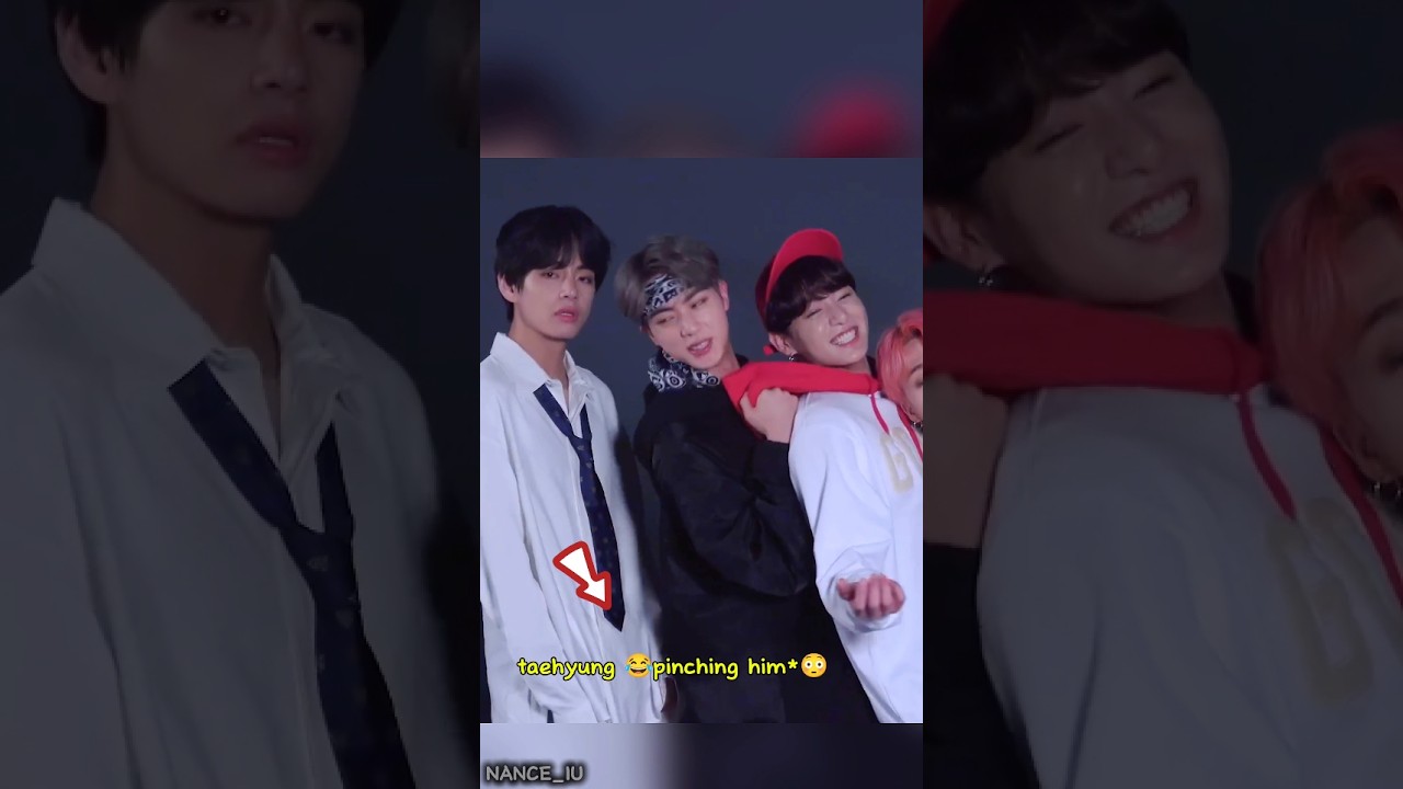 When taehyung 🐻 jealous 😨🔥 is overloaded for jinkook 🐰🐹 #bts #jimin #jin #shorts