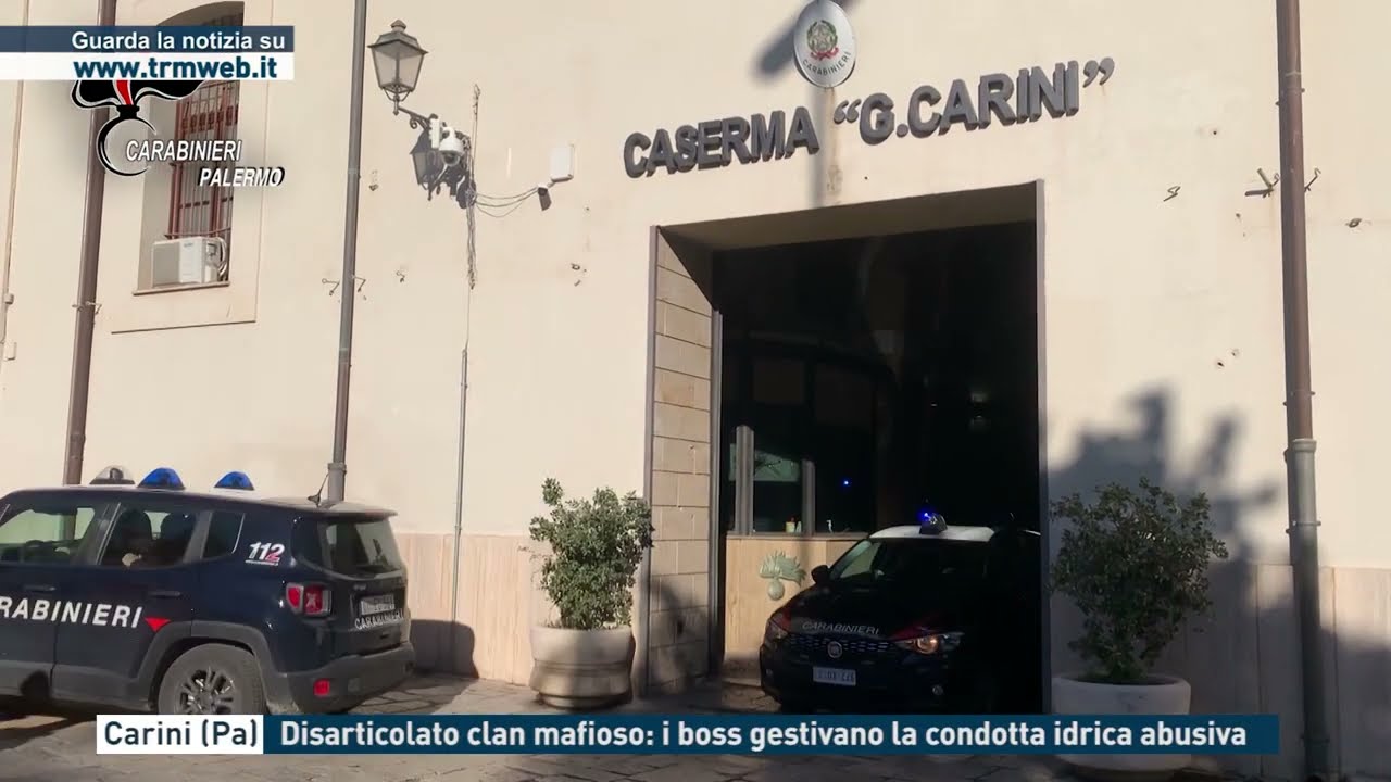 Carini (Pa) - Disarticolato il clan mafioso: i boss gestivano la condotta idrica abusiva