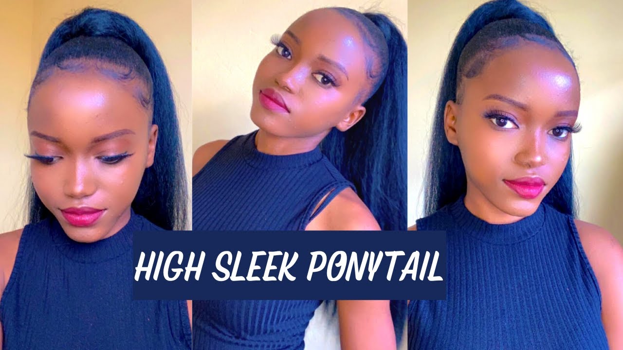 How to: Sleek ponytail on natural hair using hair wax || Tutorial