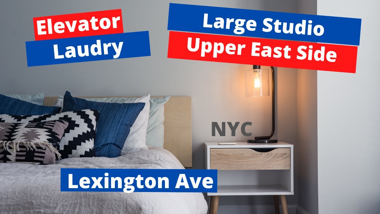 Large Pre war Elevator studio apartment tour w/exposed brick wall, laundry on the prime UES