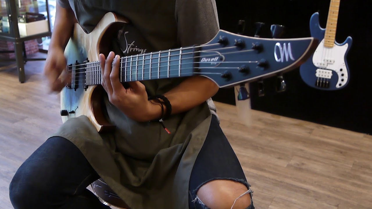 Strings Quick Demo : Mayones Duvell 6 Elite Trans natural Fade Blue Burst