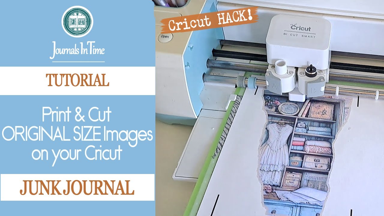 How I Cut Digital Ephemera with Cricut WITHOUT Resizing Mistakes #fussycutting #cricuttips