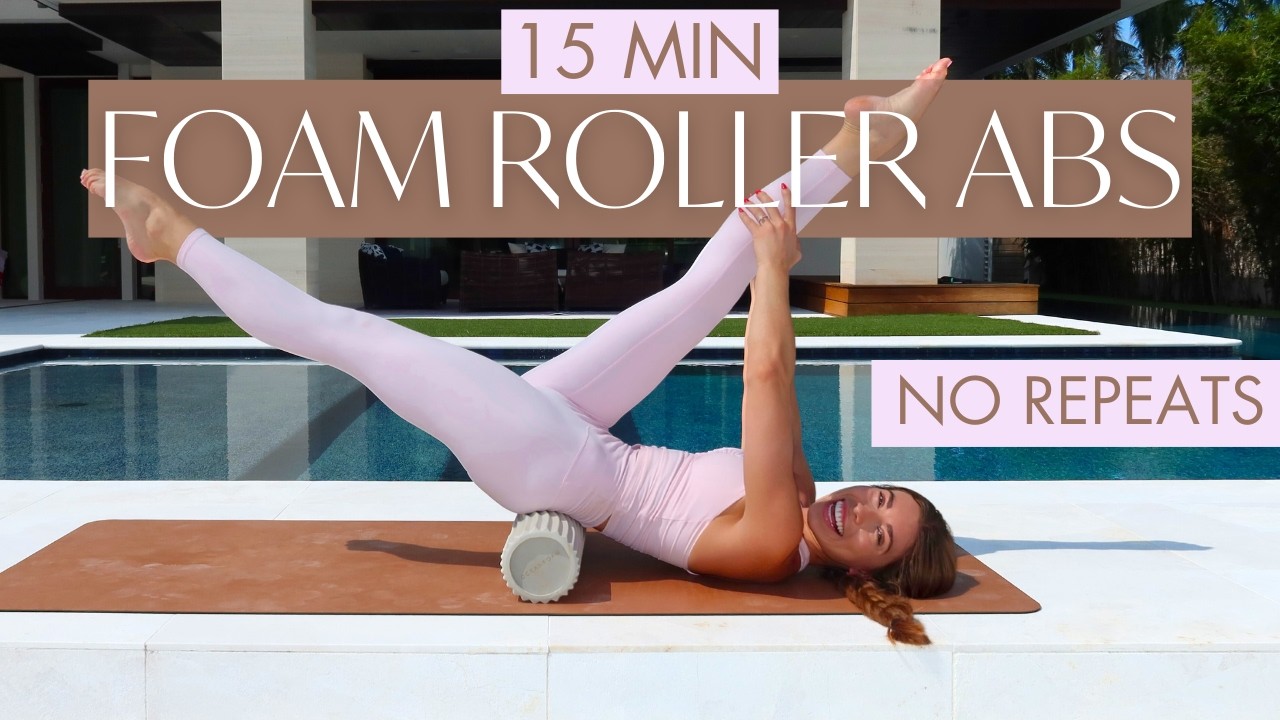 25 DAY PILATES CHALLENGE | DAY 10 | Lower Abs Foam Roller - Deep Core | No Repeats