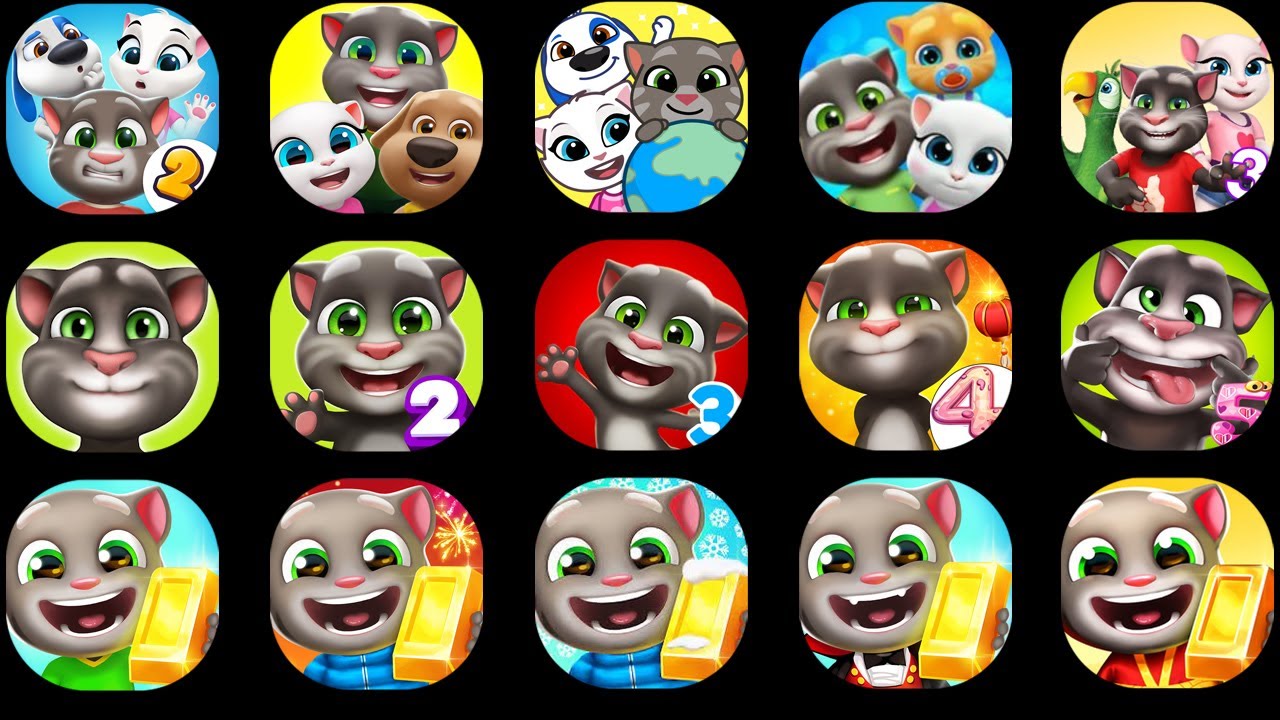 Talking Tom Friends2,Tom Hero,Tom Candy Run ,Tom Gold,Tom Fun Fair,Tom Cake Jump,Tom sky run