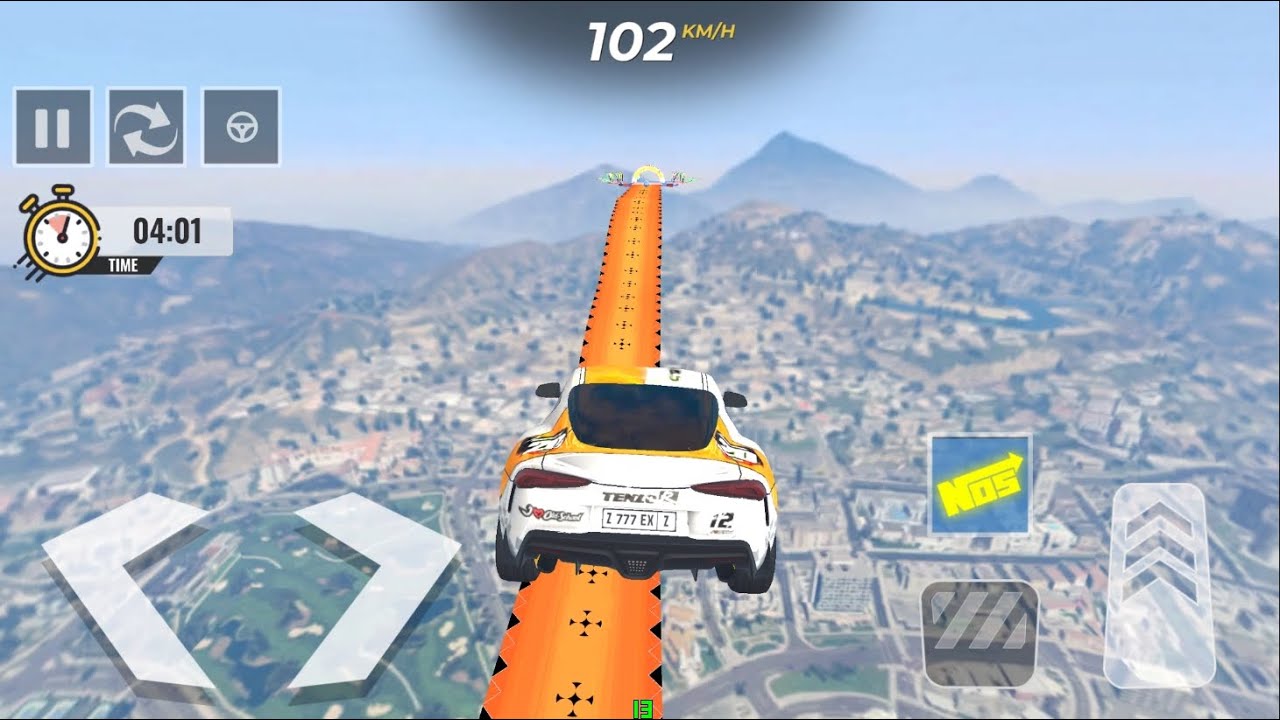 Stunt Race Mania: Ramp Masters Can We Survive The Mega Ramp? Mobil Android GamePlay
