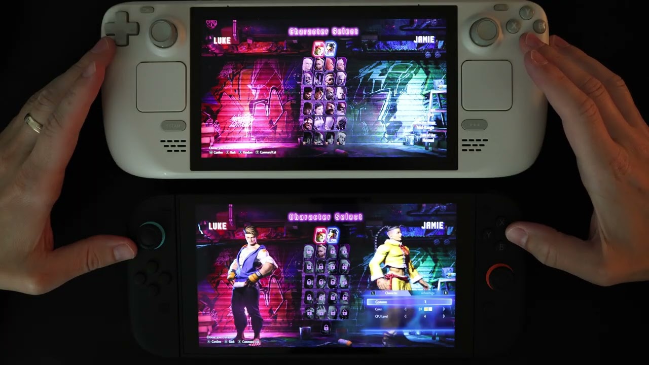 Nintendo Switch 2 vs Steam Deck OLED Street Fighter 6 comparison