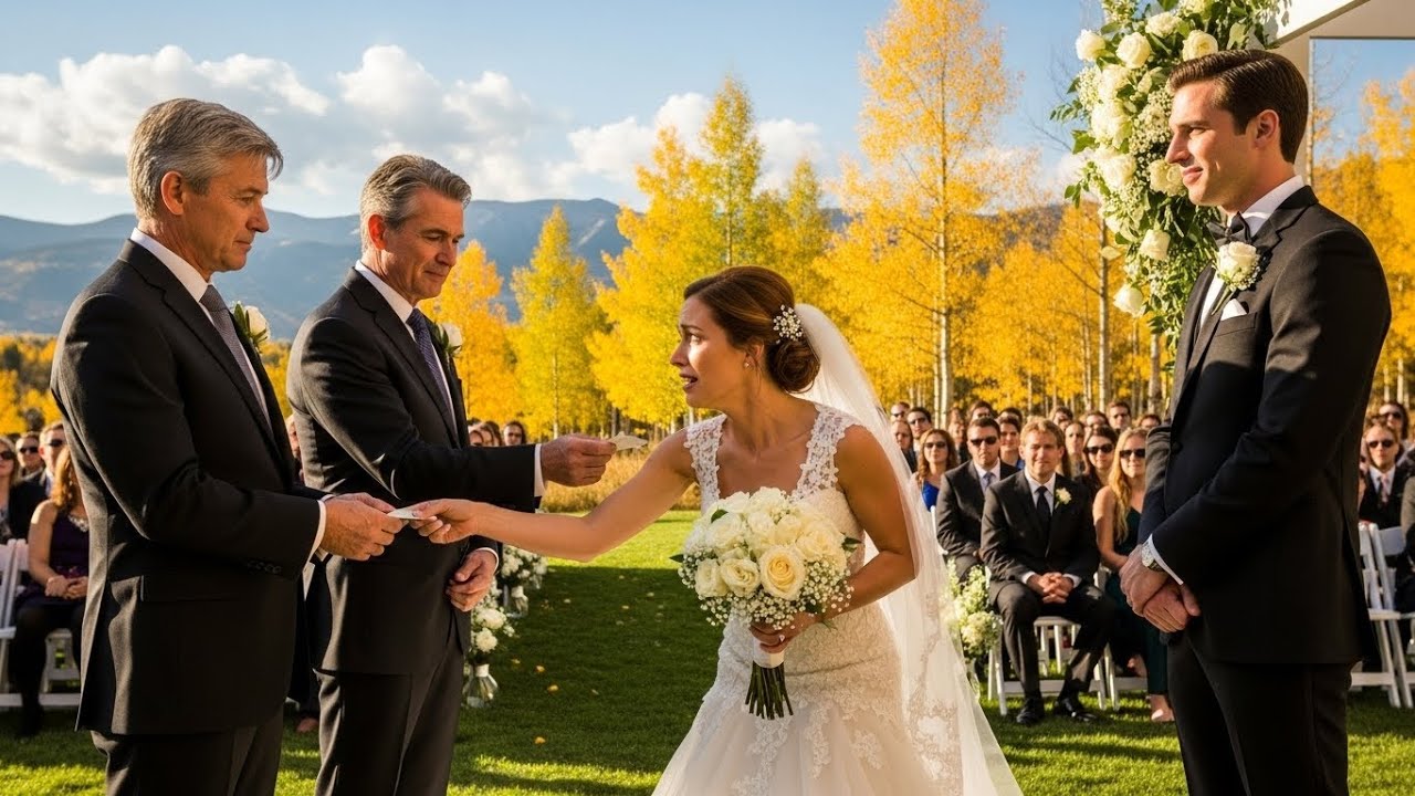 During Her Wedding Ceremony My Daughter Pulled A Note From Her Bouquet And Handed it To Me