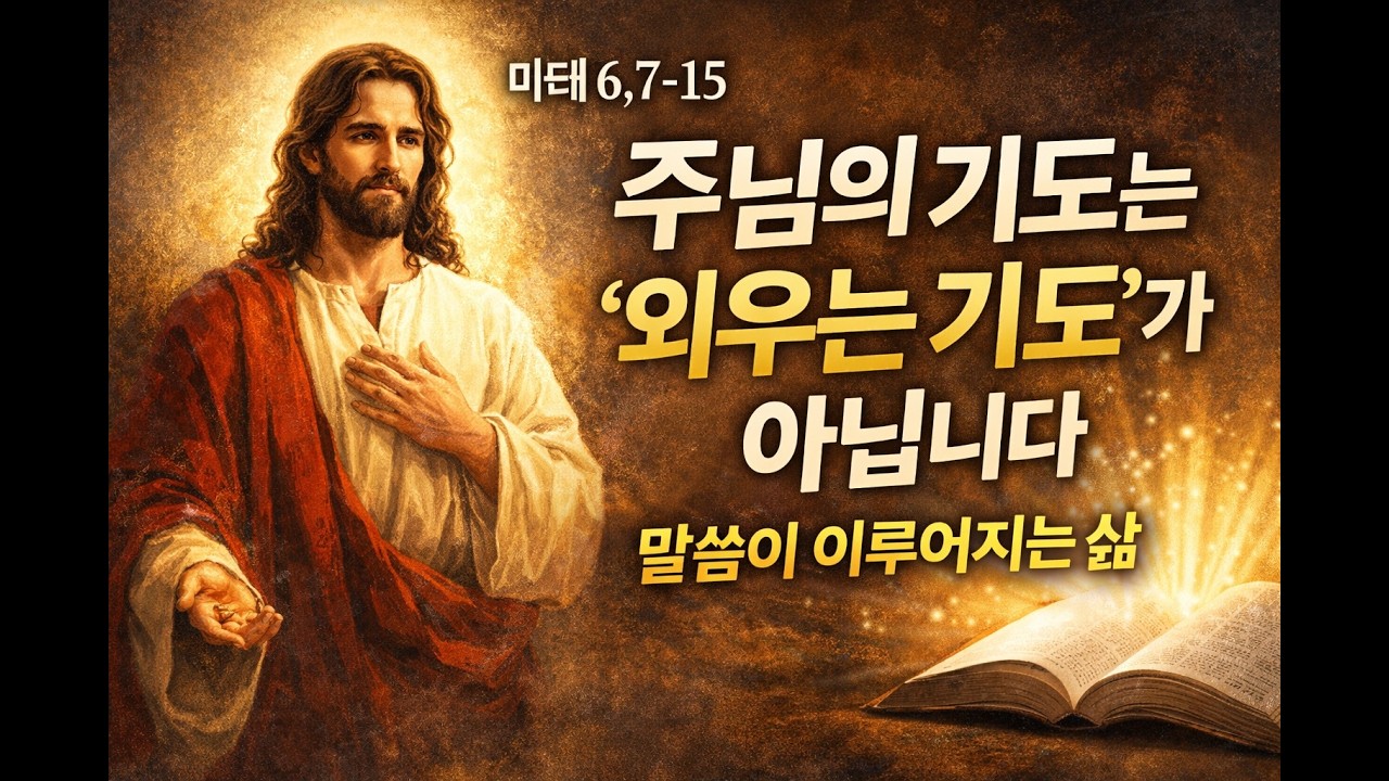 [매일미사 강론] 주님의 기도는 ‘외우는 기도’가 아닙니다 | 사순시기, 말씀이 이루어지는 삶 / 사순제1주간 화요일 강론 (마태 6,7-15)