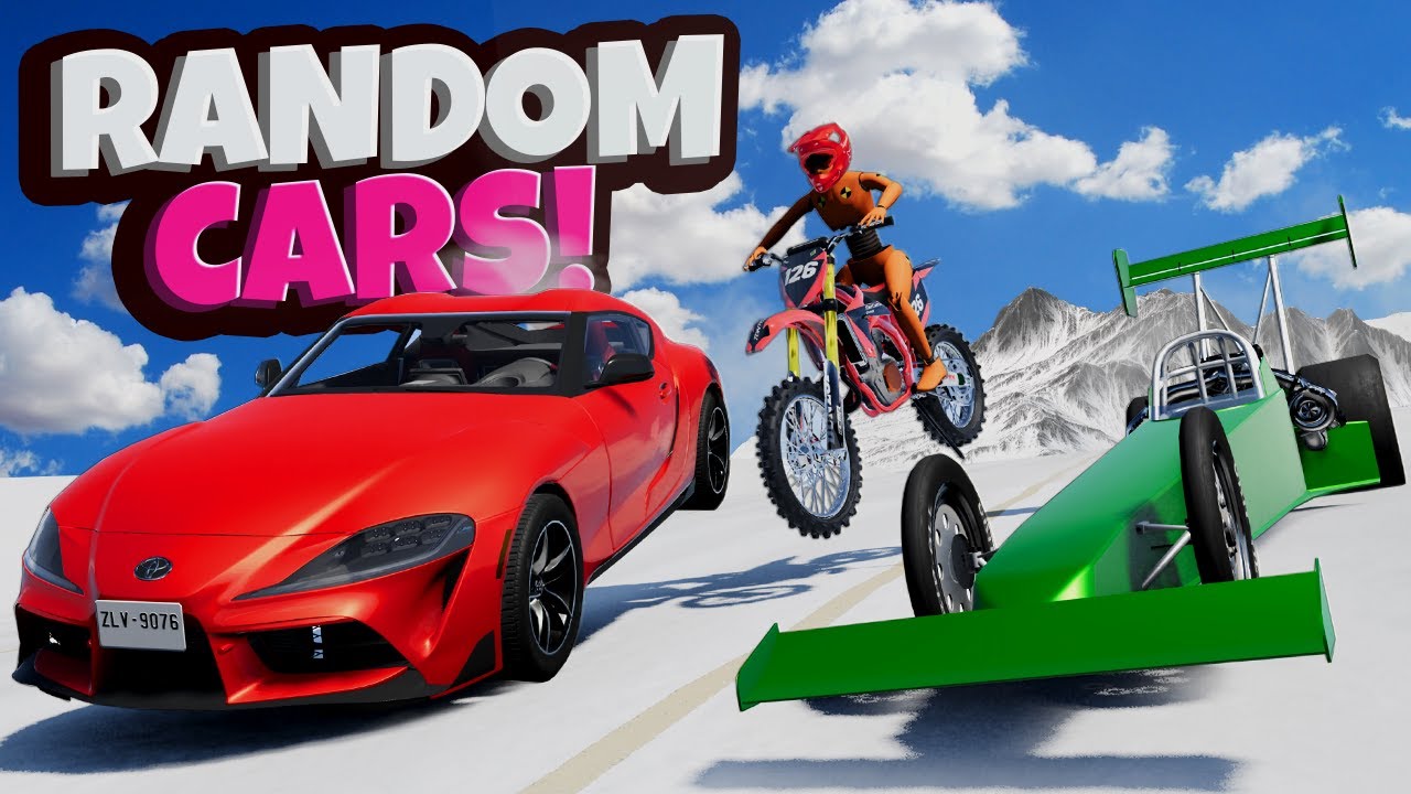 Racing RANDOM CARS Down a DANGEROUS MOUNTAIN in BeamNG Drive Mods!