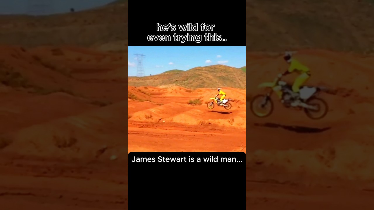 James Stewart HUGE whoop section at backyard Supercross track #promotocross