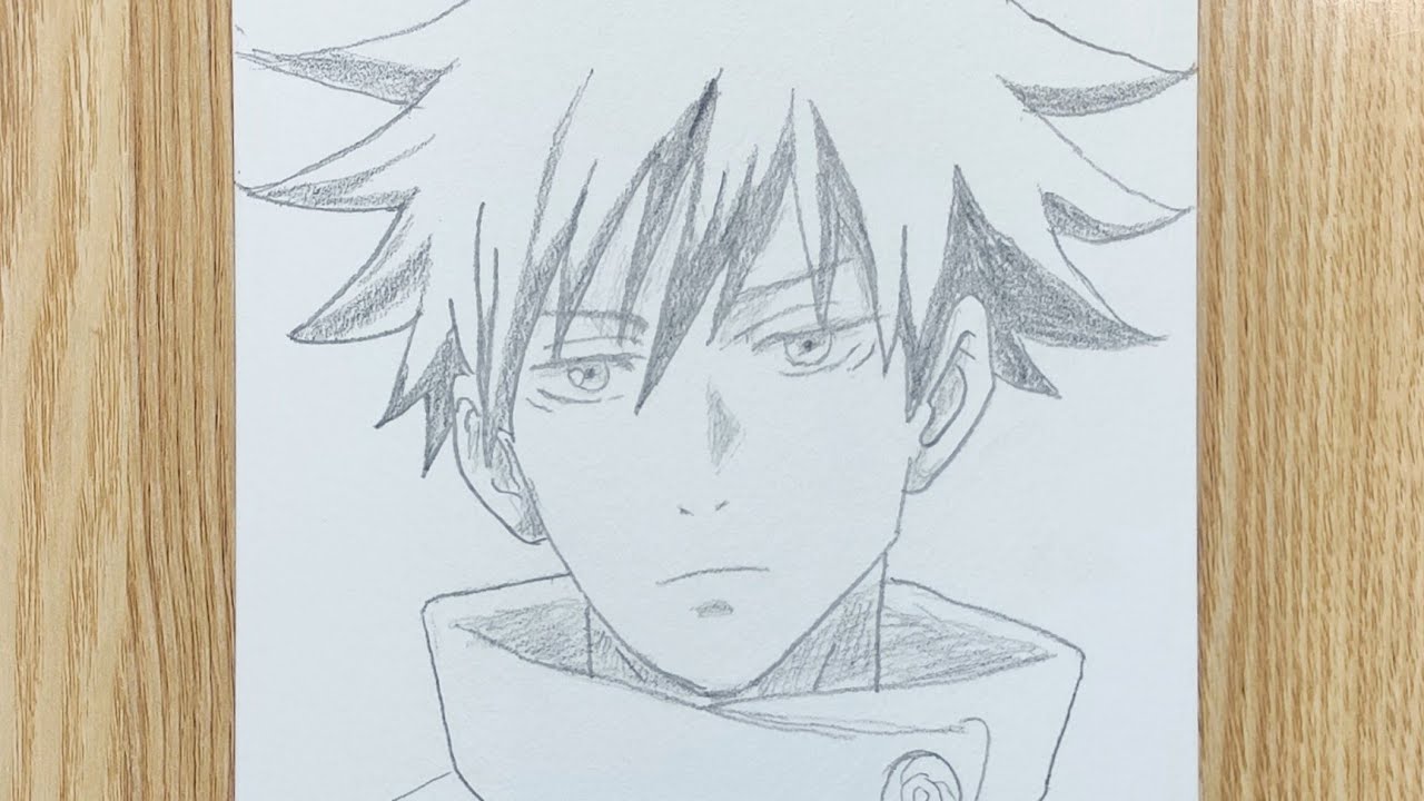 Cara menggambar Megumi fushiguro step by step | Jujutsu kaisen