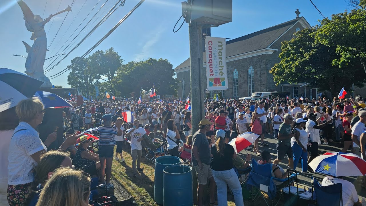 Acadian Day 2025.  The Tintamarre in Caraquet NB. Acadian capital of the world.  